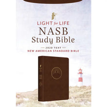 Light For Life NASB Study Bible, Mahoghany Lighthouse, Leather Bound