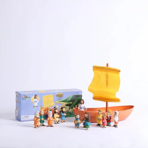 Galilean Boat With Jesus & The 12 Apostles Playset