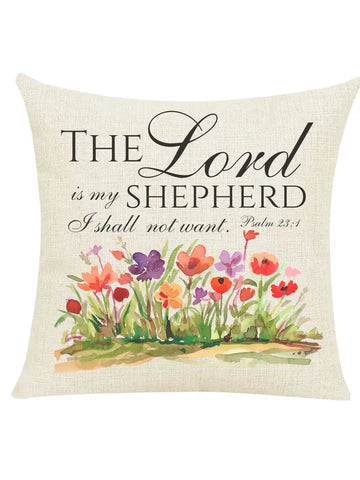 The Lord Is My Shepherd Christian Throw Pillow