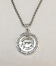 Yeshua Names of God Medallion Necklace in English &  Hebrew,  Chain included