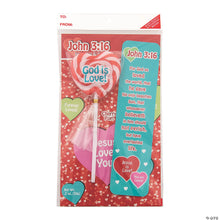 John 3:16 Heart Pop Set Scripture Candy (Cherry Flavour) Set