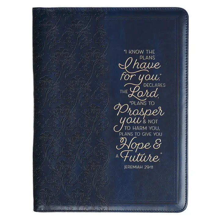 Padfolio Navy I Know the Plans Jer. 29:11