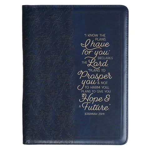 Padfolio Navy I Know the Plans Jer. 29:11