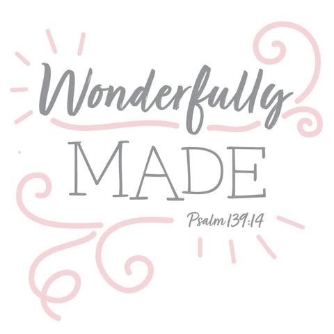 Scripture Swaddle: Wonderfully Made Pink Blanket, 47