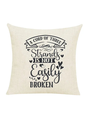 Three Strand Cord Christian Throw Pillow