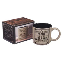 A Man’s Heart Ceramic Coffee Mug- Proverbs 16:9