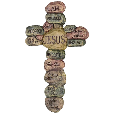 Names of Jesus Resin Wall Cross, 10