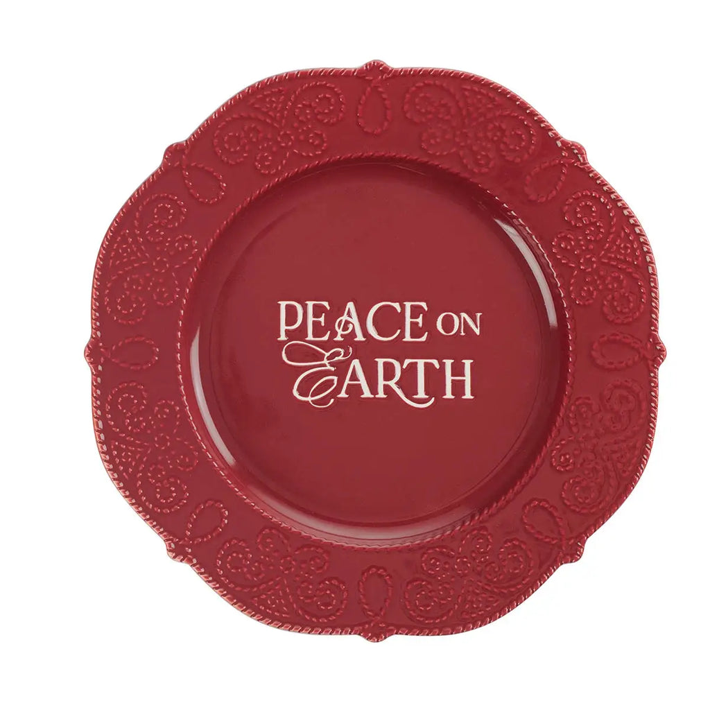 Peace On Earth Red Plate