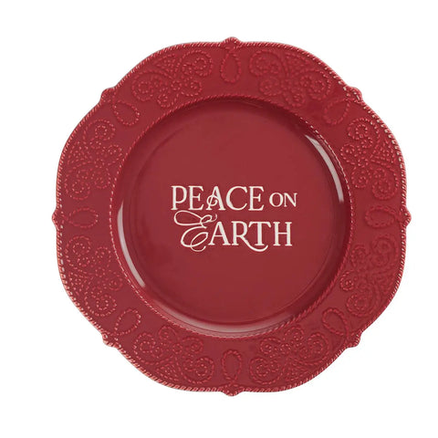 Peace On Earth Red Plate