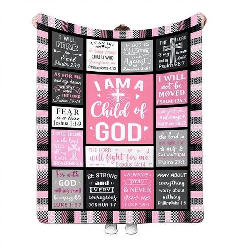 God Bible Cross Pray Faith Cozy Fluffy Blanket