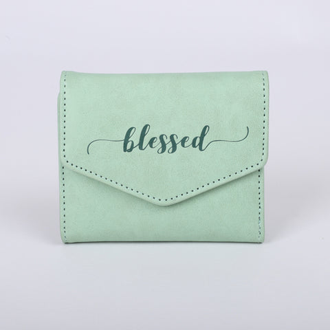 Women's PU Leather Wallet Blessed Green