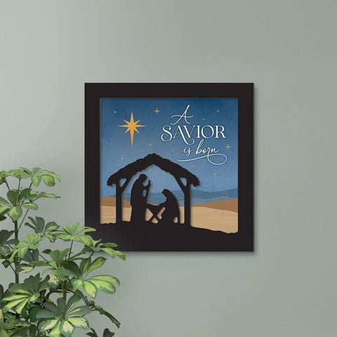 3D Framed Wall Art Christmas Nativity Décor, 13.75
