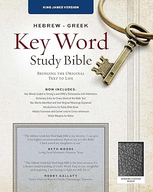 KJV Hebrew-Greek Key Word Study Bible, Genuine Black Leather