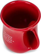 So Loved Heart Crimson Red 14 Ounce Ceramic Handwarmer Mug