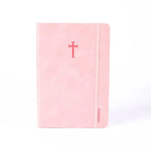 Rose Color with Cross Wineskin Journal w/Elastic Pen Loop, Hardcover, 420 Pages