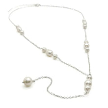 Grace Freshwater Pearl and Silver Y Necklace