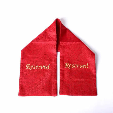 Pew/Chair Sash Reserved Burgundy