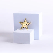 Usher Badge Star Goldstone Pin