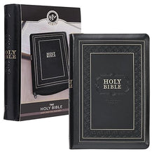 Biblia KJV con impresión gigante de tamaño completo con índice para el pulgar y cierre con cremallera