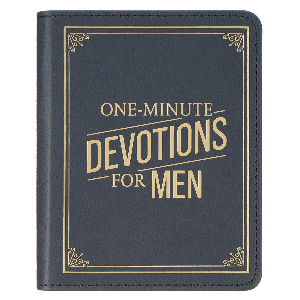One-Minute 365 Devotions® for Men Slate Blue Faux Leather Devotional