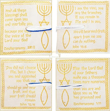 The Blessing Tallit, Messianic Prayer Shawl Christian Gold/White with Matching Bag and Zipper