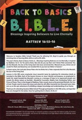 Back To Basics B.I.B.L.E.: VBS Primary Teacher Manual