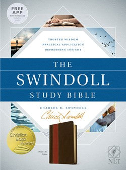 The Swindoll Study Bible NLT Brown/Tan Tutone