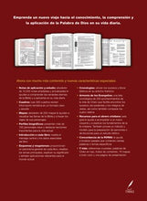 Biblia De Estudio Del Diario Vivir RVR60, Red Letter, LeatherLike