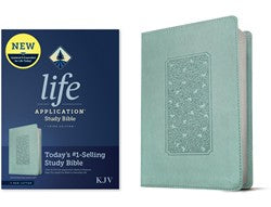 KJV Life Application Study Bible Third Edition, Floral Frame Teal
