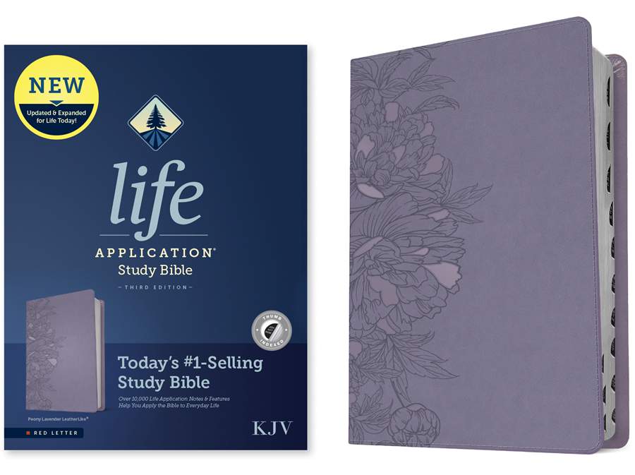 KJV Life Application Study Bible, Third Edition, Peony Lavender, Indexed
