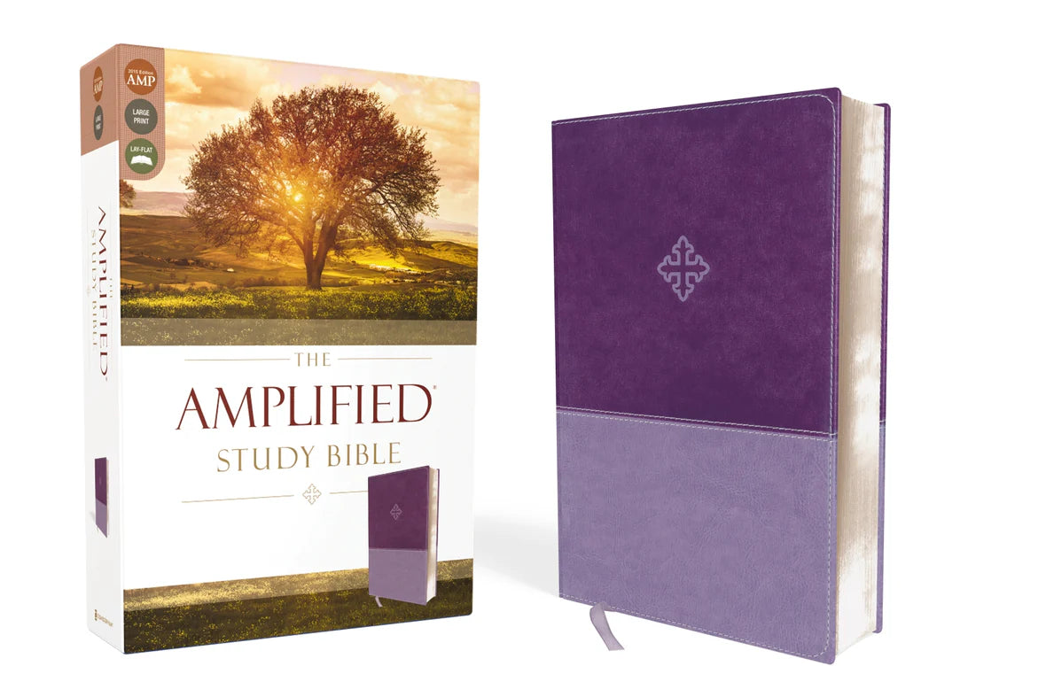 Amplified Study Bible Leathersoft Purple w/o Thumb Index