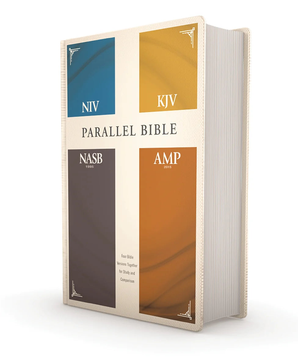 NIV, KJV, NASB, AMPLIFIED Parallel Bible: Four Bible Versions Together for Study and Comparison, Hardcover