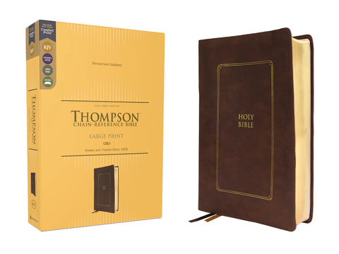 KJV Thompson Chain-Reference Thumb Indexed Bible, Brown