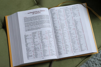 KJV Thompson Chain- Reference with Cross Imprint Thumb Indexed Bible, Burgundy