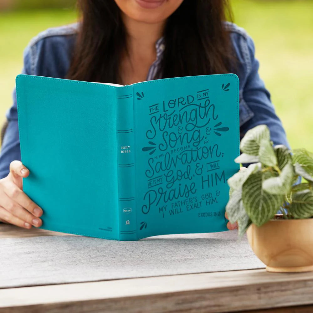 NKJV, Thinline Bible Leathersoft, Verse Art Cover Collection with Thumb Index