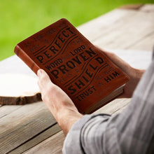 NKJV, Personal Size Reference Bible, Verse Art Cover Collection, Genuine Leather, Brown, Red Letter, Comfort Print: Holy Bible, New King James Version