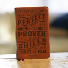 NKJV, Personal Size Reference Bible, Verse Art Cover Collection, Genuine Leather, Brown, Red Letter, Comfort Print: Holy Bible, New King James Version