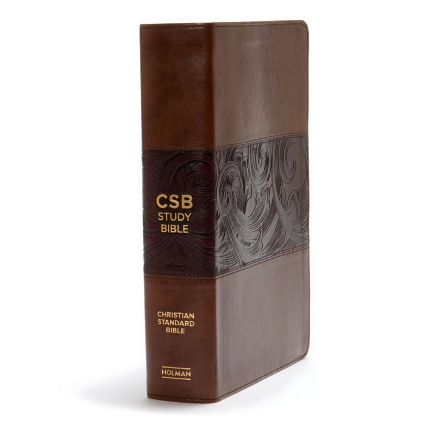 CSB Study Bible, Mahogany LeatherTouch, Indexed, Red Letter, Study Notes and Commentary, Illustrations, Articles, Word Studies, Outlines & Timelines