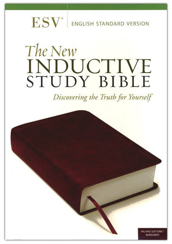 The New Inductive ESV Study Bible, Milano Softone, Burgundy