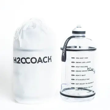 Boss Water Bottle with Hourly Time Markers- 1 Gallon - Straw & Flip Top Lid