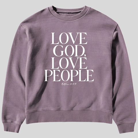 Womens Sweatshirt Love God Love People