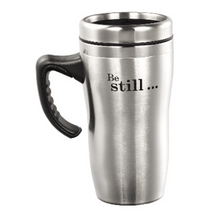 Be Still and Know Travel Mug with Handle- Psalm 46:10