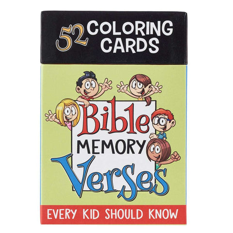 52 Bible Memory Verses Every Kid Should Know Coloring Cards For Kids