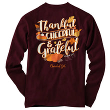 Girl Womens Long Sleeve T-Shirt Thankful Grateful