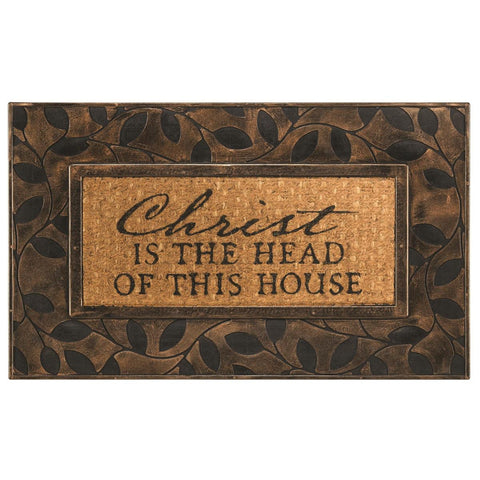 Christ is the Head of This House Rubber Door Mat 30x18