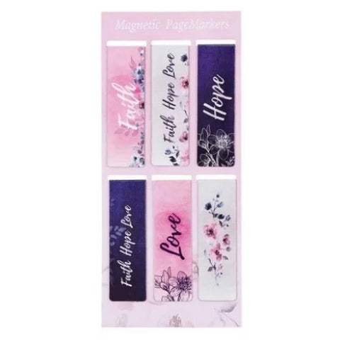 Faith Hope Love-1 Corinthians 13:13 Magnetic Bookmark Set