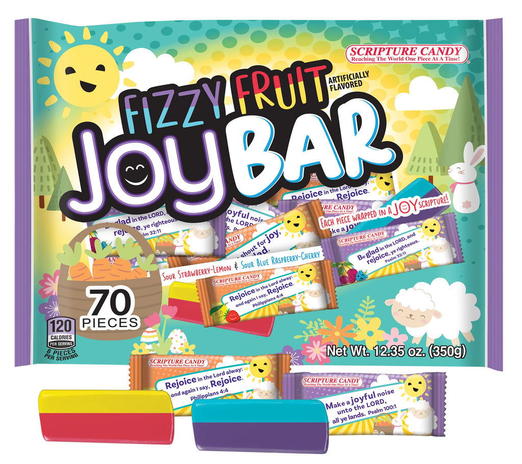 Fizzy Fruit Joy Bars, Scripture Candy 70 Count