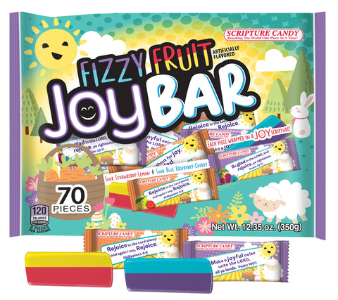 Fizzy Fruit Joy Bars, Scripture Candy 70 Count