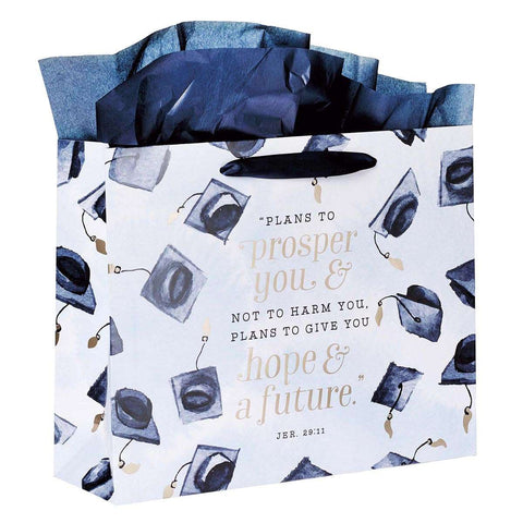 Hope & a Future Gift Bag Set for Graduates with Card and Envelope- Jeremiah 29:11