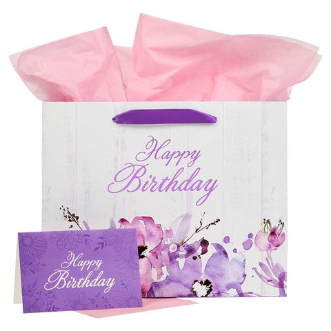 Happy Birthday Gift Bag and Card Set